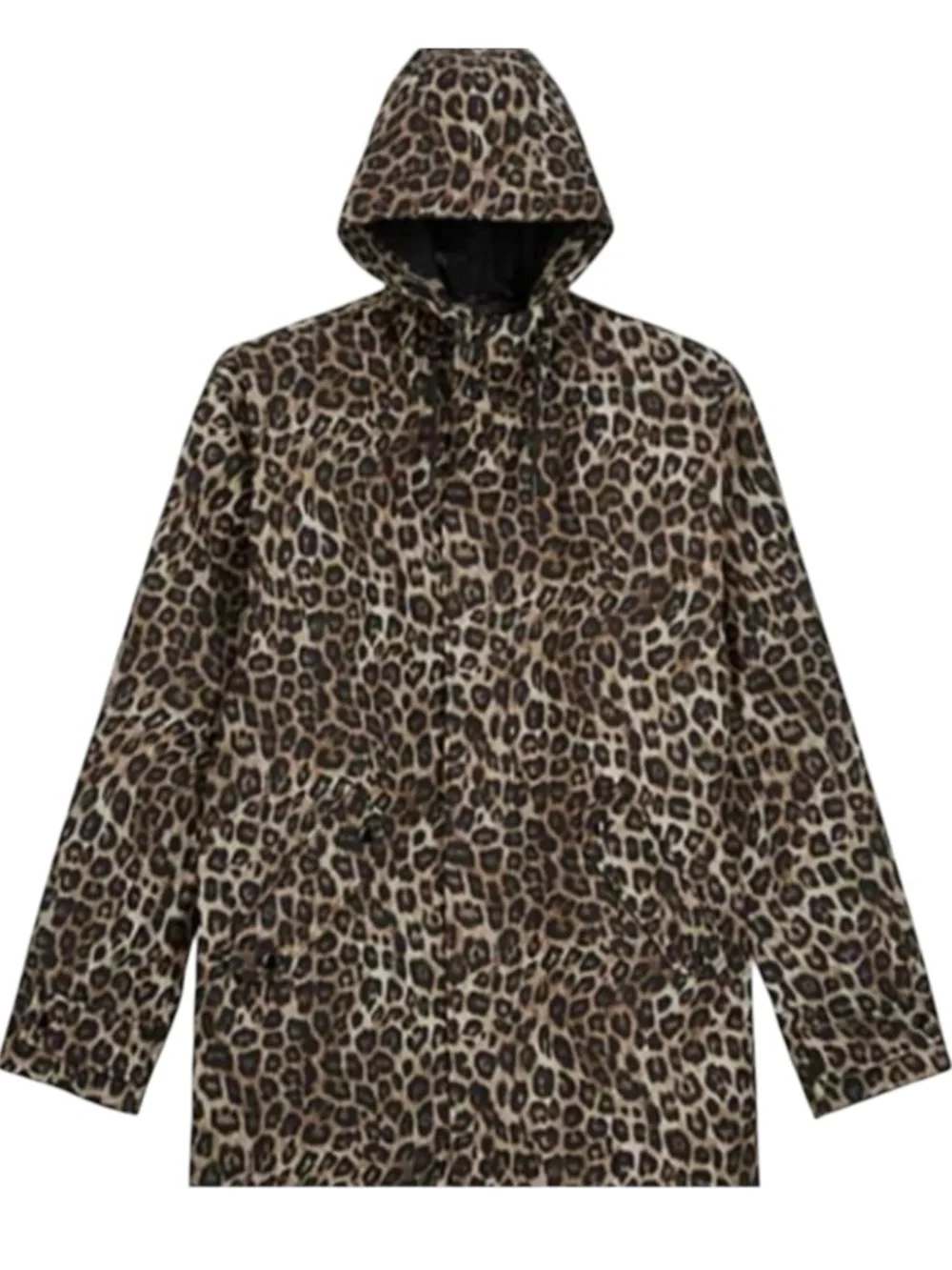 The Kooples Leopard Print Waterproof Parka Jacket Size 1 (Small) NWT